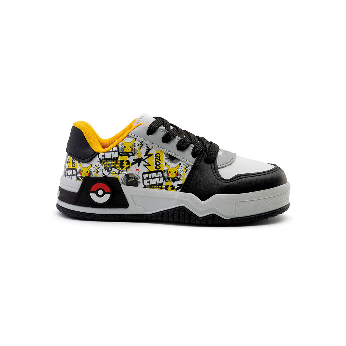 Foto 5 pulgar | Tenis Yuyin Pokémon Para Niño Diseño Pikachu Gris