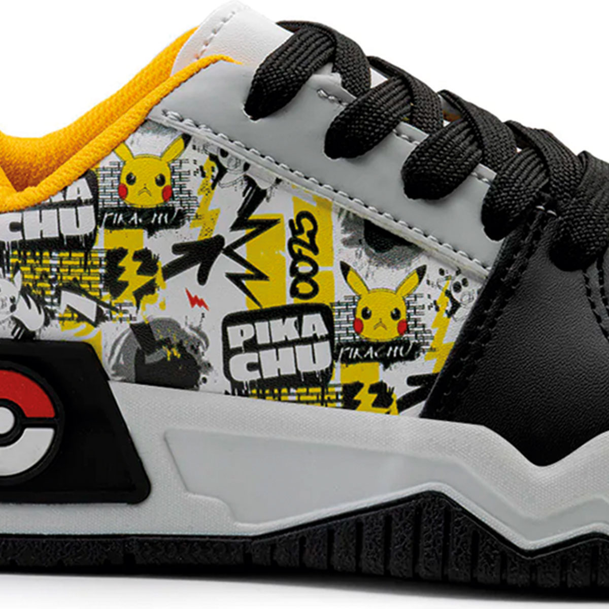 Foto 8 pulgar | Tenis Yuyin Pokémon Para Niño Diseño Pikachu Gris