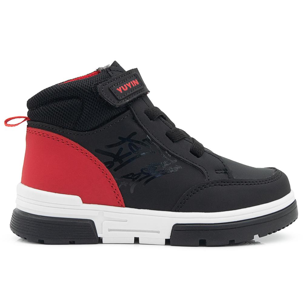 Foto 5 | Tenis Bota Niño Yuyin Color Negro Ligeros Antiderrapante Negro