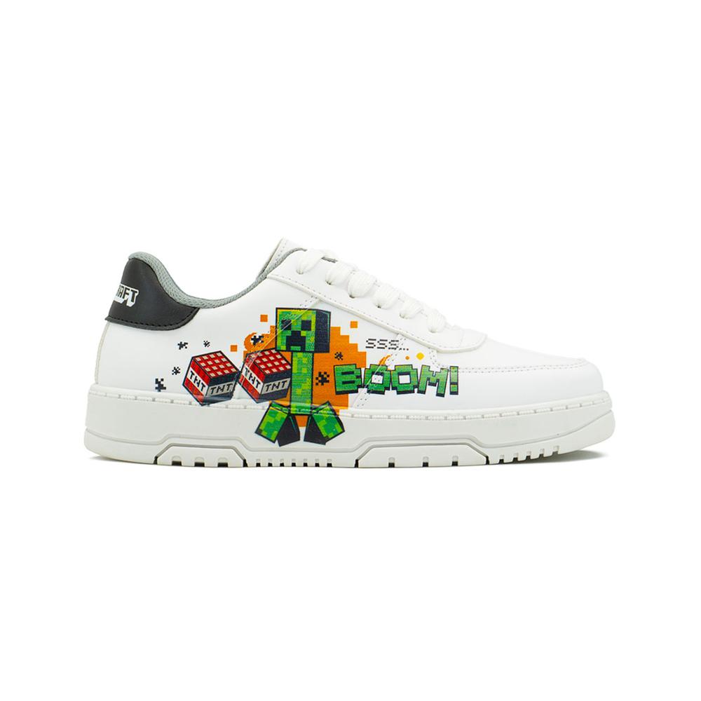 Foto 7 pulgar | Tenis Yuyin Para Niño Minecraft Boom Casuales Blanco 18-21.5 Blanco