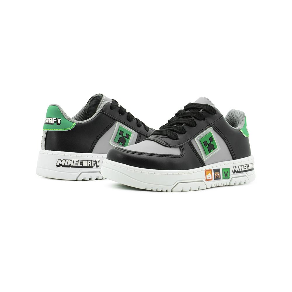 Foto 3 pulgar | Yuyin Niño Tenis Negro Antiderrapante Minecraft Casuales Negro