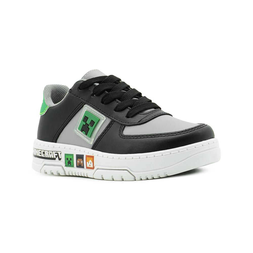 Foto 5 pulgar | Yuyin Niño Tenis Negro Antiderrapante Minecraft Casuales Negro
