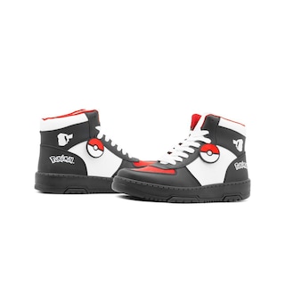 Foto 2 | Tenis Bota Yuyin Para Niño Pokemon Casuales En Negro 22-25.5 Negro