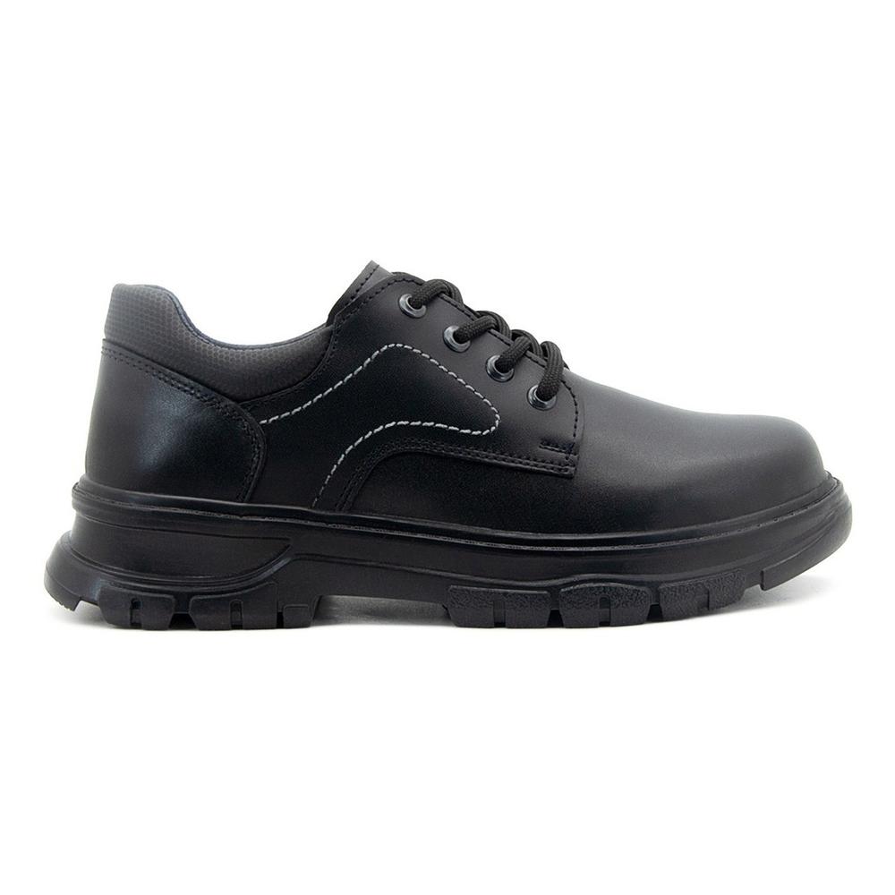 Foto 2 pulgar | Tenis Zapato Escolar Yuyin Niño Choclo Antiderrapante 22-25 Negro
