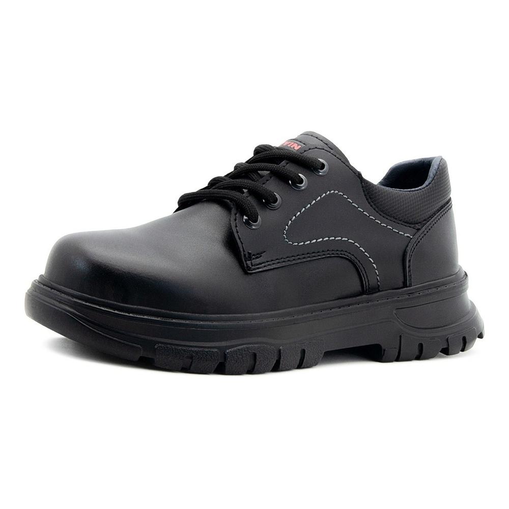 Foto 5 pulgar | Tenis Zapato Escolar Yuyin Niño Choclo Antiderrapante 22-25 Negro