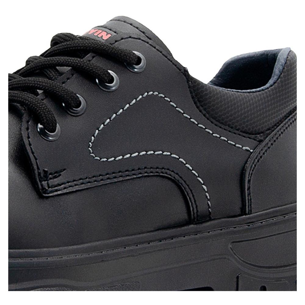 Foto 7 pulgar | Tenis Zapato Escolar Yuyin Niño Choclo Antiderrapante 22-25 Negro