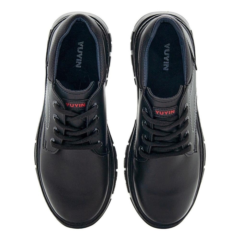 Foto 8 pulgar | Tenis Zapato Escolar Yuyin Niño Choclo Antiderrapante 22-25 Negro