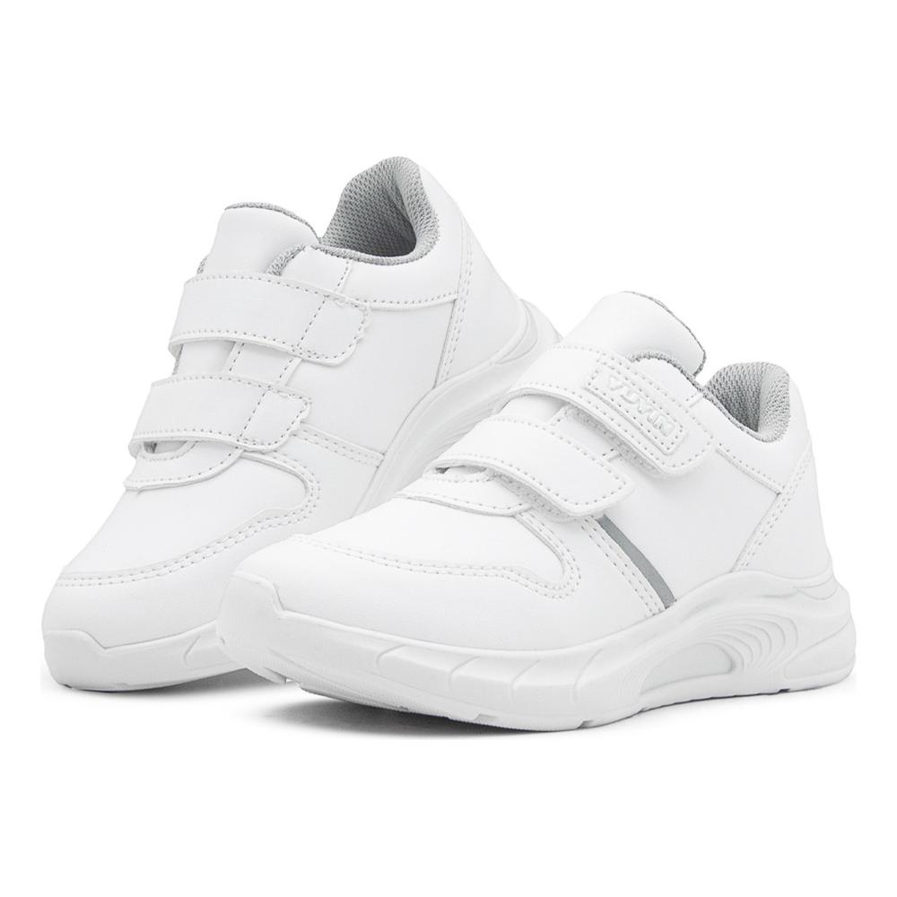 Tenis Escolar Blanco Contactel Running Ligeros Comodos Niño Blanco