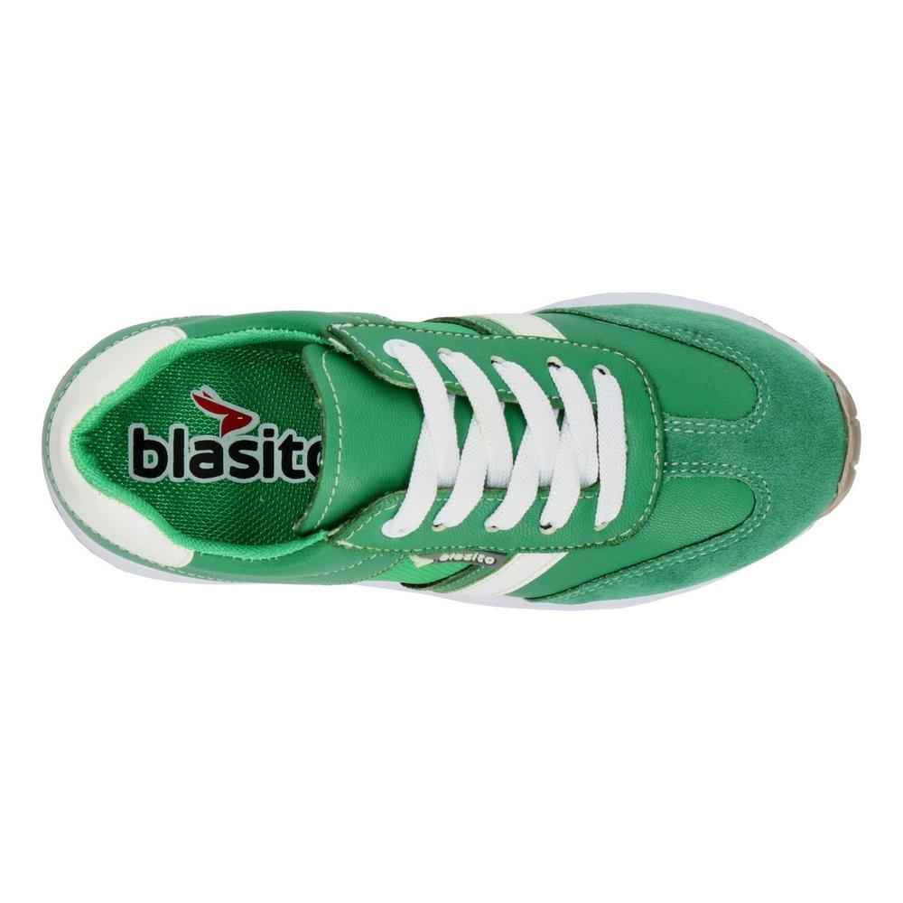 Foto 9 pulgar | Tenis Blasito Verde Para Niño [bla52] Blanco