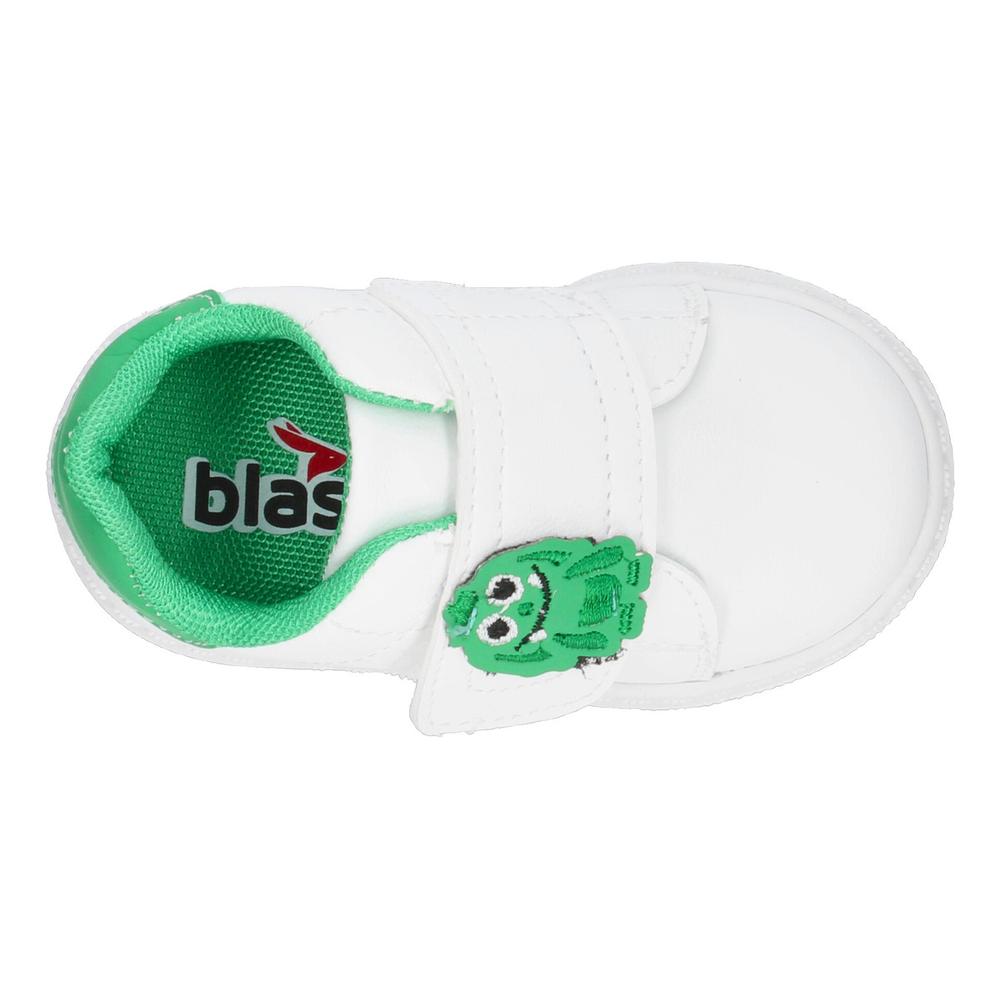 Foto 8 pulgar | Tenis Blasito Blanco Y Verde Para Niño Infantil Cómodo Con Velcro Escolar Verde