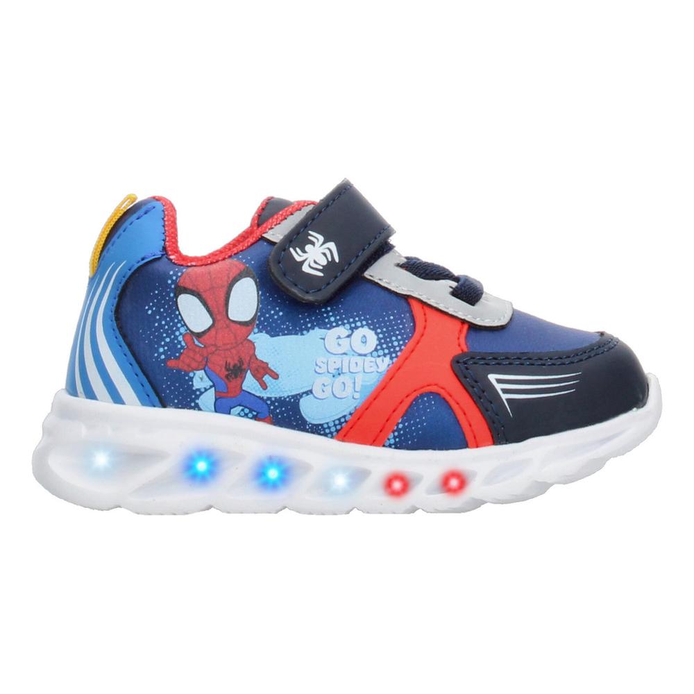 Foto 2 pulgar | Tenis Niño Marvel Azul Deportivo Casual Cómodo Ligero Superhéroe Spiderman Velcro Ajustable Rojo