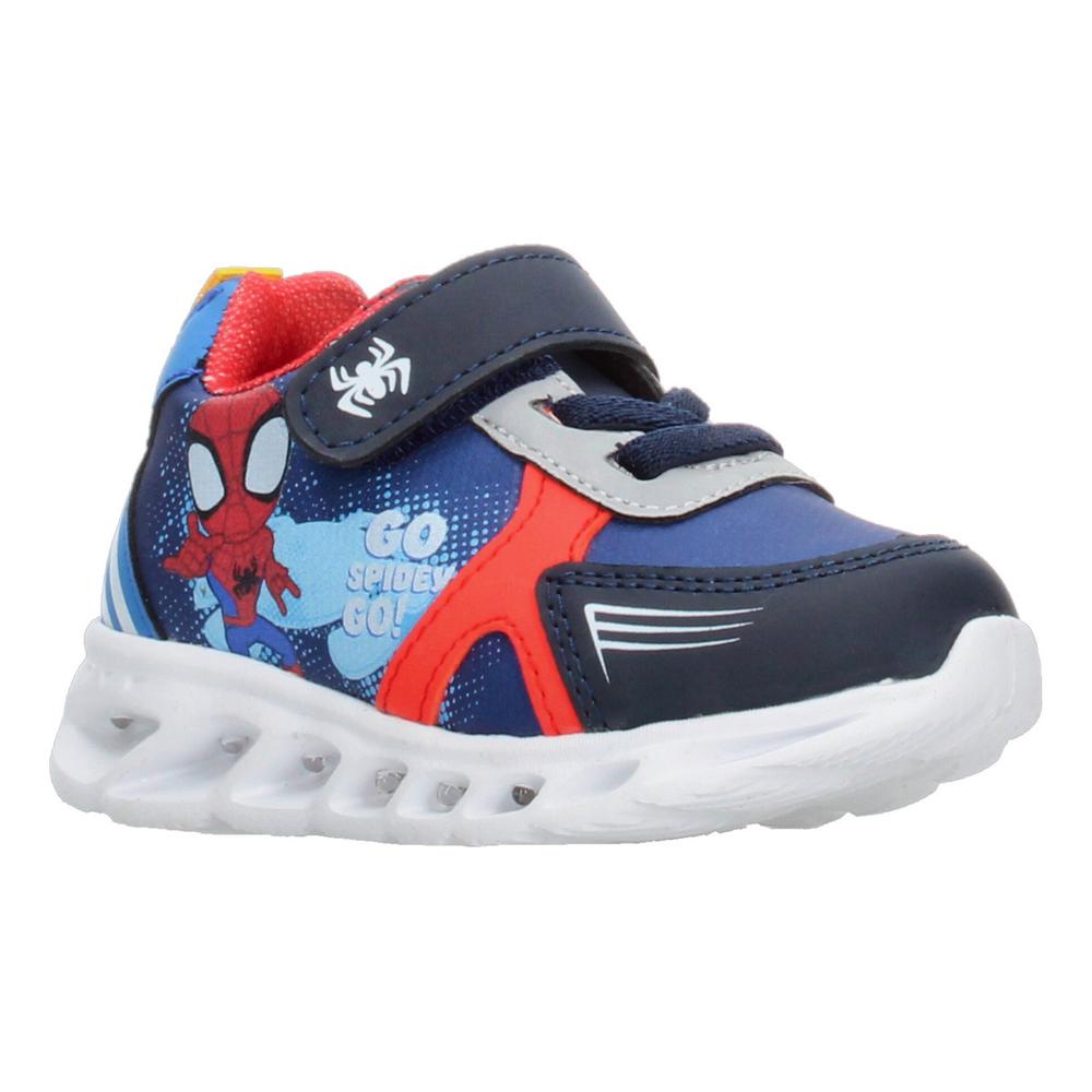 Foto 2 | Tenis Niño Marvel Azul Deportivo Casual Cómodo Ligero Superhéroe Spiderman Velcro Ajustable Rojo
