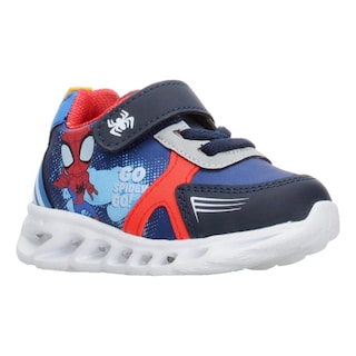 Foto 2 | Tenis Niño Marvel Azul Deportivo Casual Cómodo Ligero Superhéroe Spiderman Velcro Ajustable Rojo