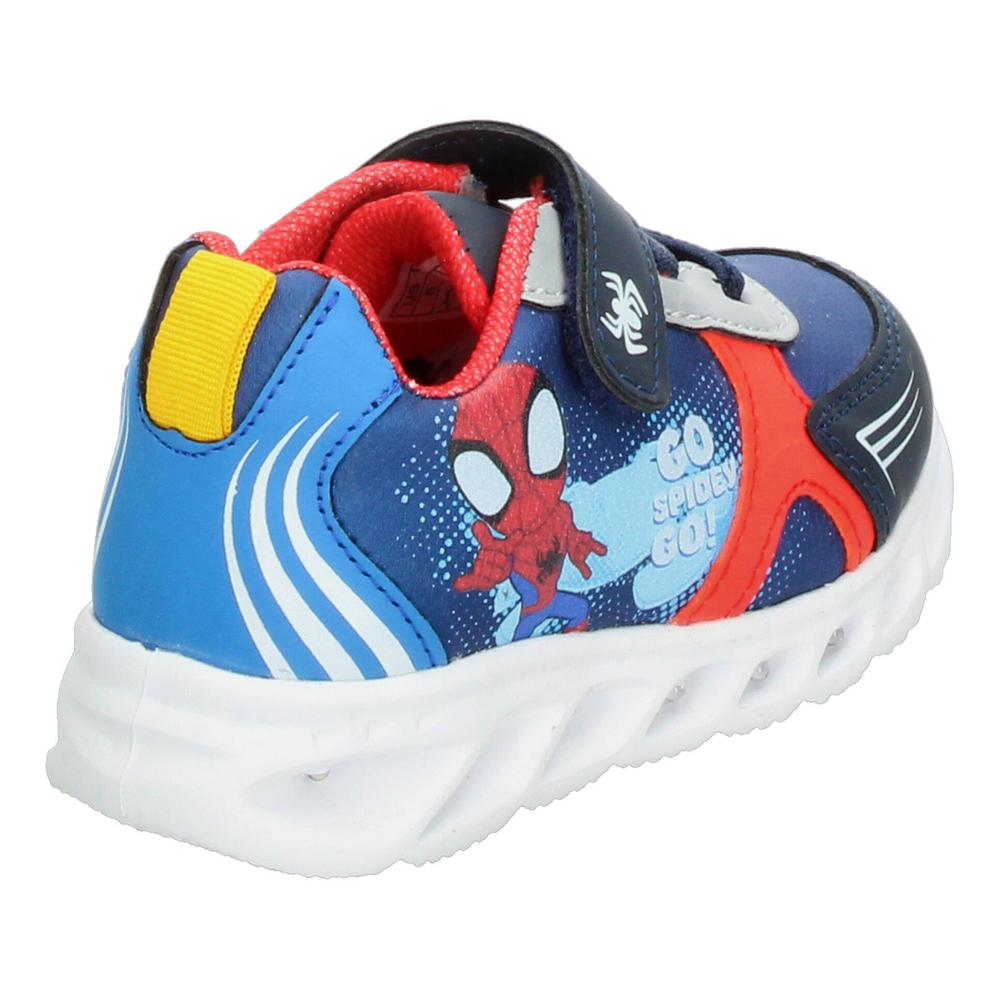 Foto 5 pulgar | Tenis Niño Marvel Azul Deportivo Casual Cómodo Ligero Superhéroe Spiderman Velcro Ajustable Rojo