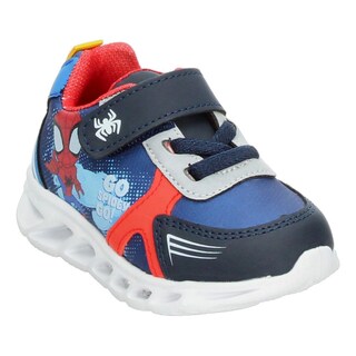 Foto 5 | Tenis Niño Marvel Azul Deportivo Casual Cómodo Ligero Superhéroe Spiderman Velcro Ajustable Rojo