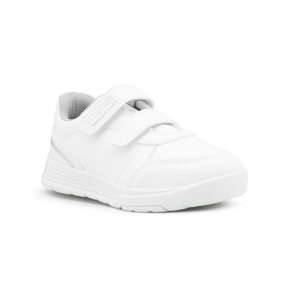 Foto 5 pulgar | Tenis Escolar Deportivo Para Niño Yuyin Con Antiderrapante Blanco