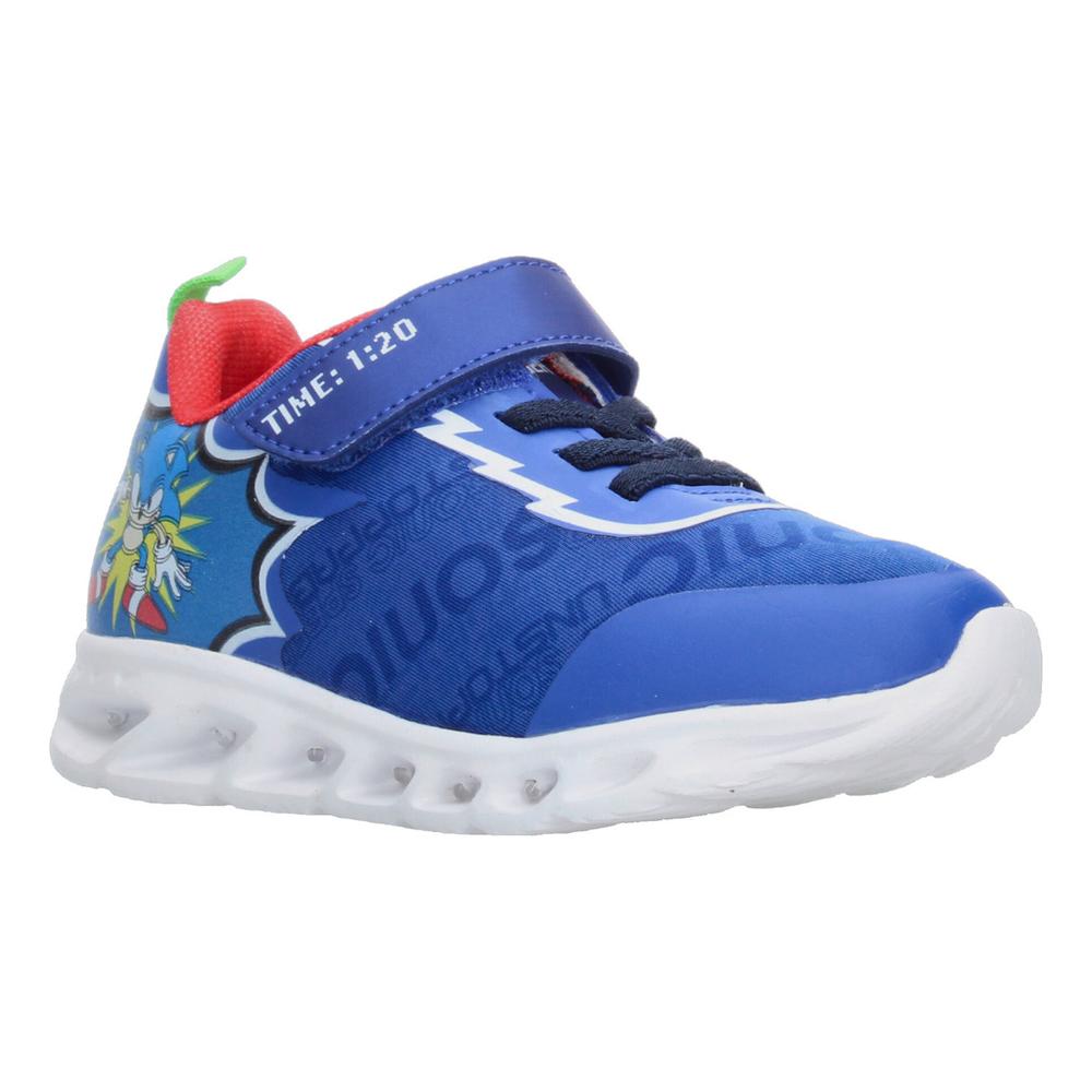 Foto 3 pulgar | Tenis Niño Sonic Azul Casual Ligero Suela Luces Led Videojuego Caricatura Cintas Velcro Ajustable Azul