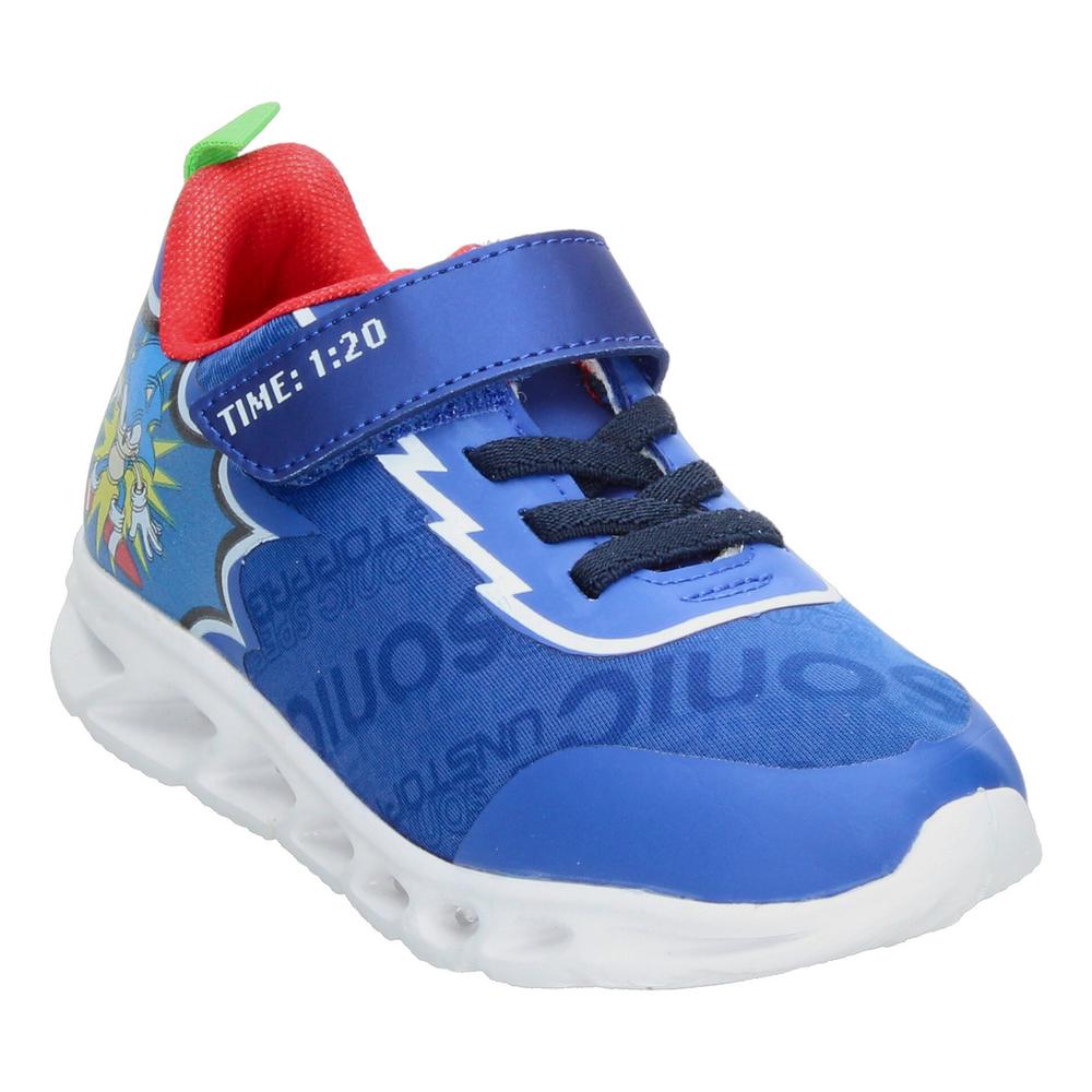 Foto 5 pulgar | Tenis Niño Sonic Azul Casual Ligero Suela Luces Led Videojuego Caricatura Cintas Velcro Ajustable Azul