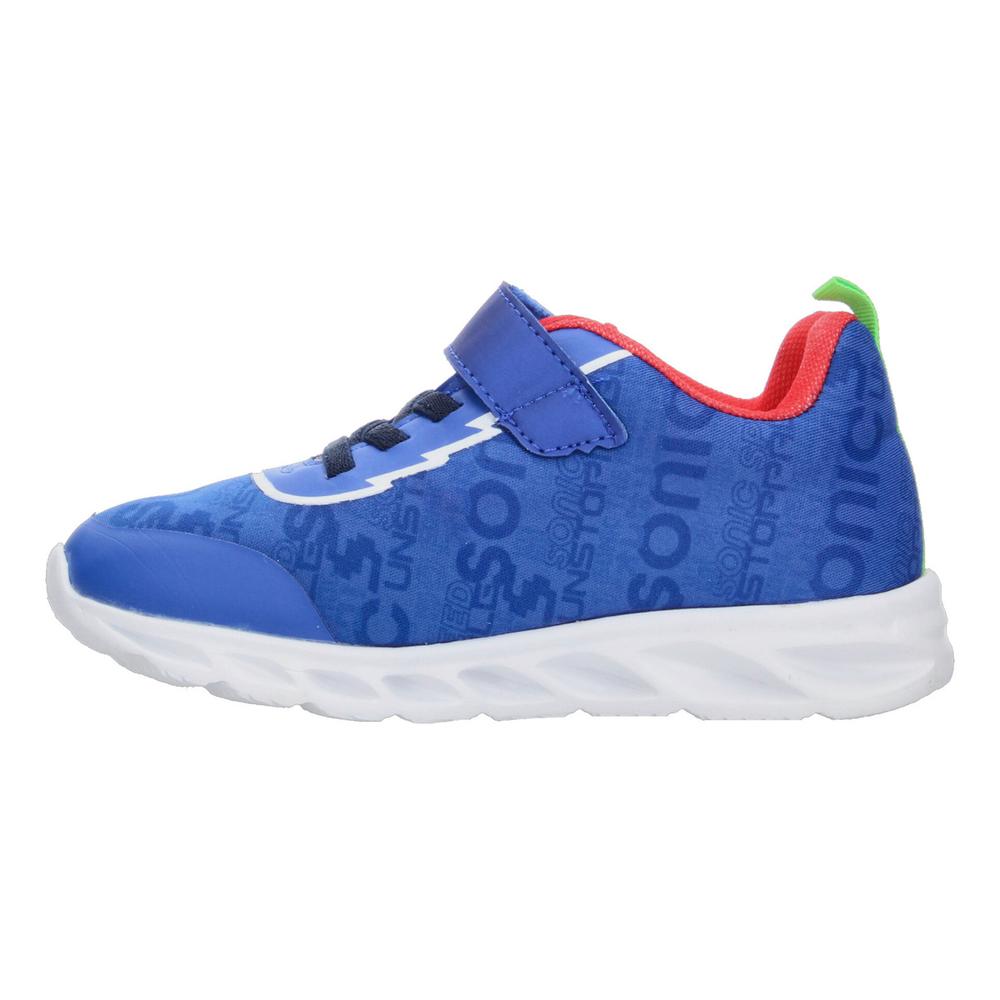 Foto 6 pulgar | Tenis Niño Sonic Azul Casual Ligero Suela Luces Led Videojuego Caricatura Cintas Velcro Ajustable Azul
