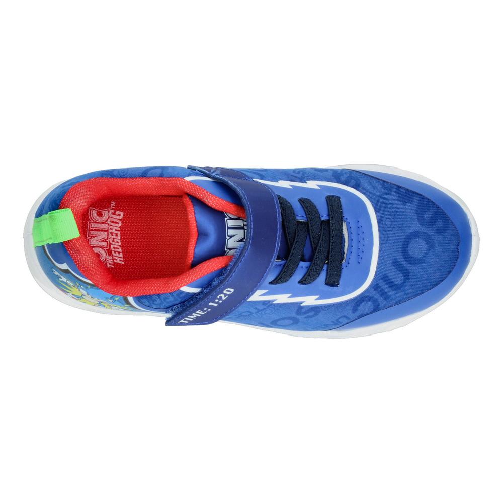 Foto 9 pulgar | Tenis Niño Sonic Azul Casual Ligero Suela Luces Led Videojuego Caricatura Cintas Velcro Ajustable Azul