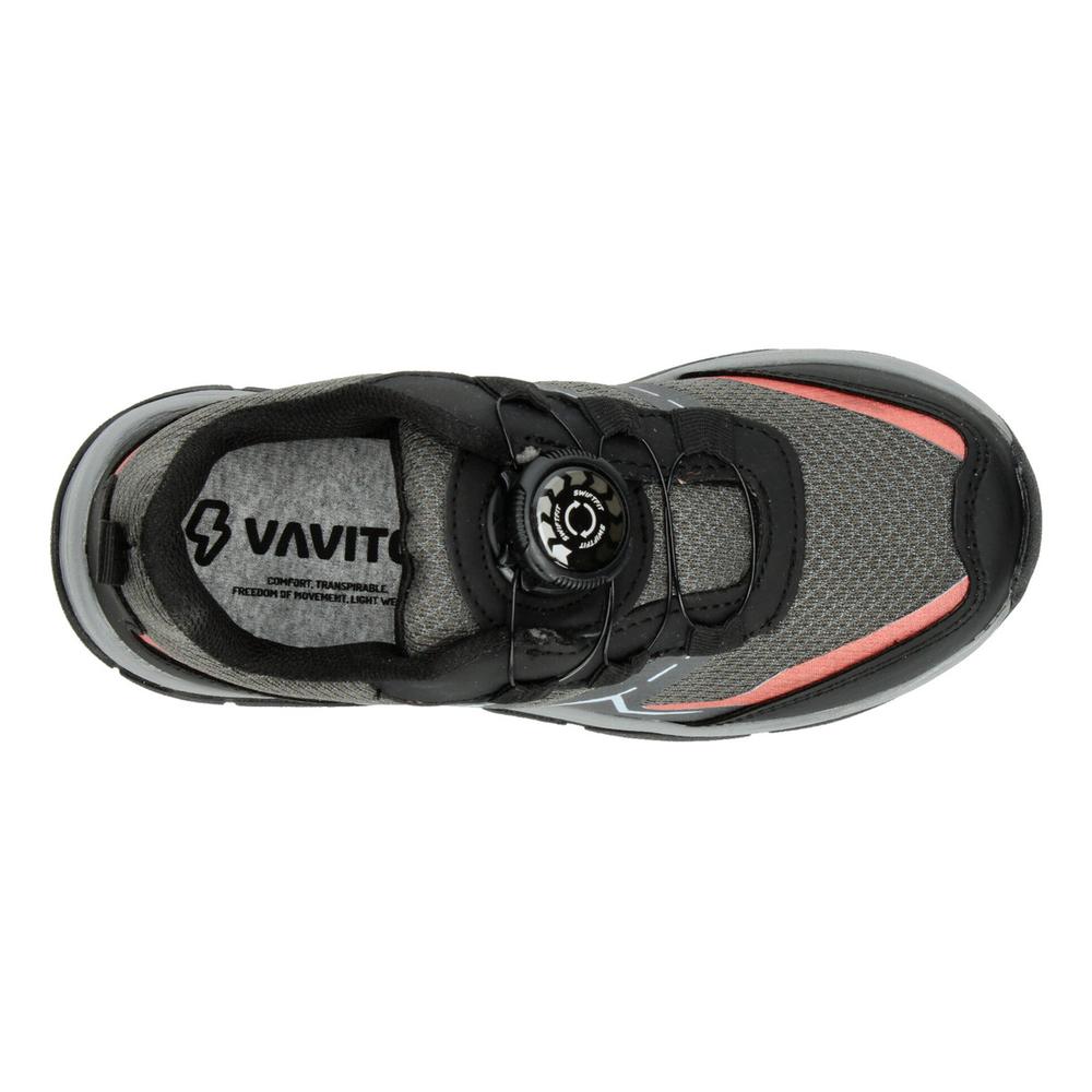 Foto 9 pulgar | Tenis Niño Vavito Color Gris Sneakers Casual Ligero Cómodo Confort Cintas Agujetas Ajustables Negro