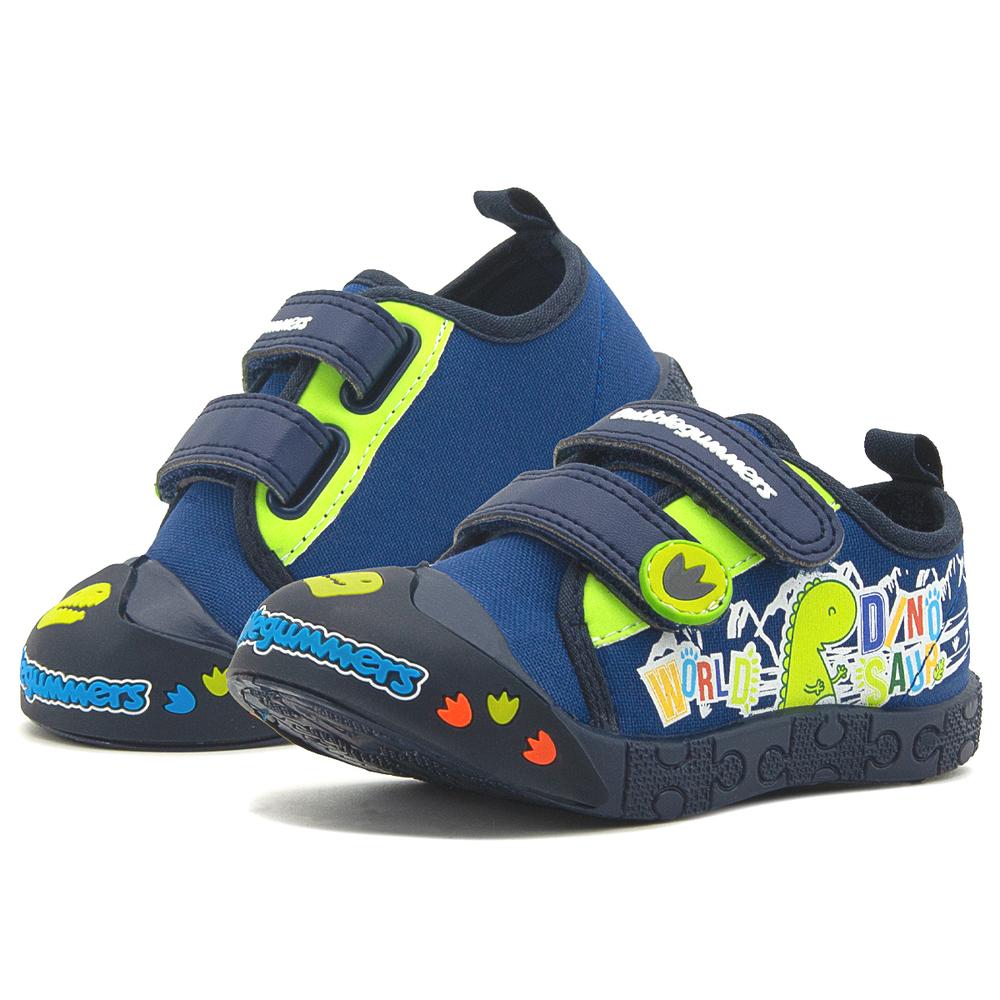 Foto 3 pulgar | Tenis Para Niño Bubble Gummers Dinosaurio Puntera Protección Azul Marino
