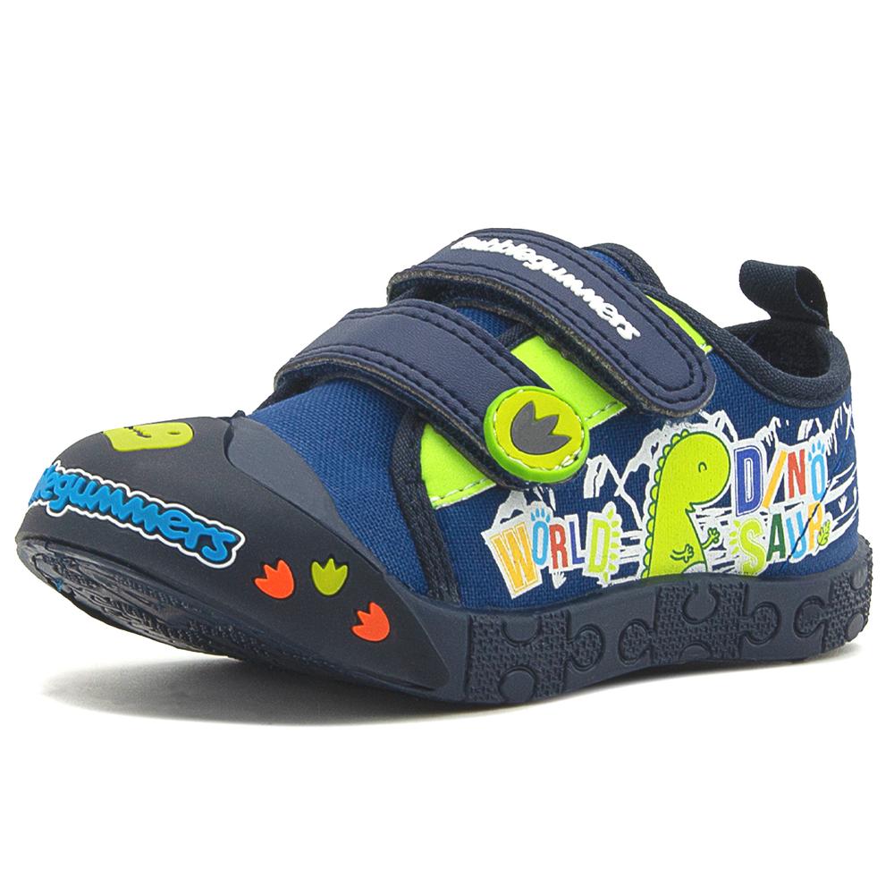 Foto 6 pulgar | Tenis Para Niño Bubble Gummers Dinosaurio Puntera Protección Azul Marino