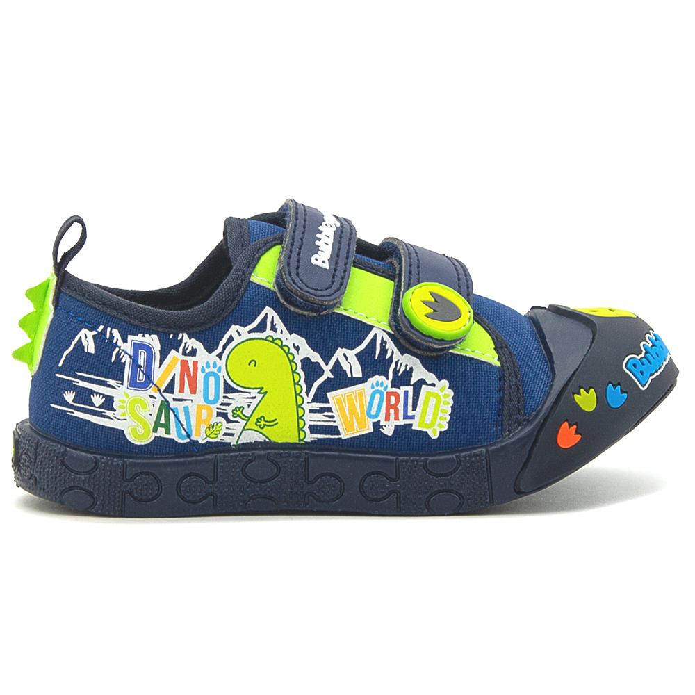 Foto 8 pulgar | Tenis Para Niño Bubble Gummers Dinosaurio Puntera Protección Azul Marino