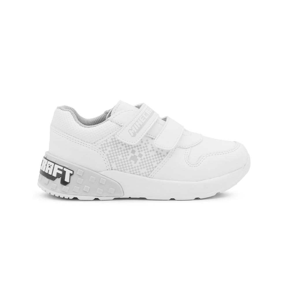 Foto 2 pulgar | Tenis Para Niño Deportivo Escolar Yuyin Minecraft Blanco Blanco