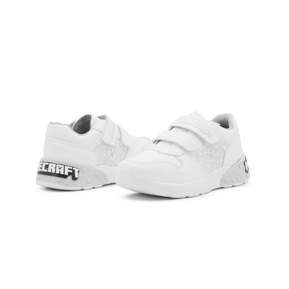 Foto 4 pulgar | Tenis Para Niño Deportivo Escolar Yuyin Minecraft Blanco Blanco