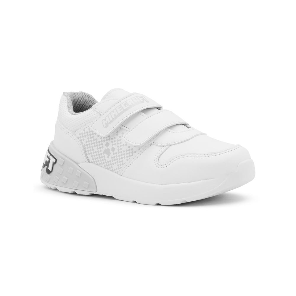 Foto 6 pulgar | Tenis Para Niño Deportivo Escolar Yuyin Minecraft Blanco Blanco