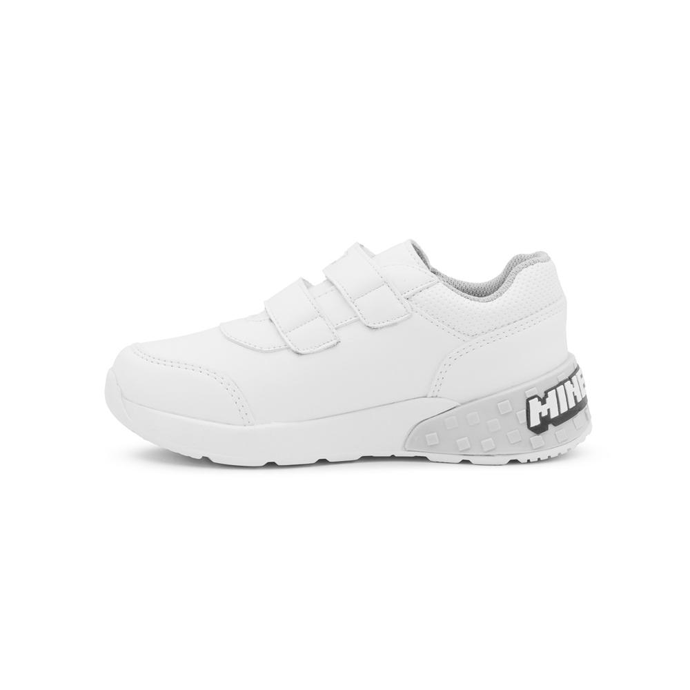 Foto 7 pulgar | Tenis Para Niño Deportivo Escolar Yuyin Minecraft Blanco Blanco