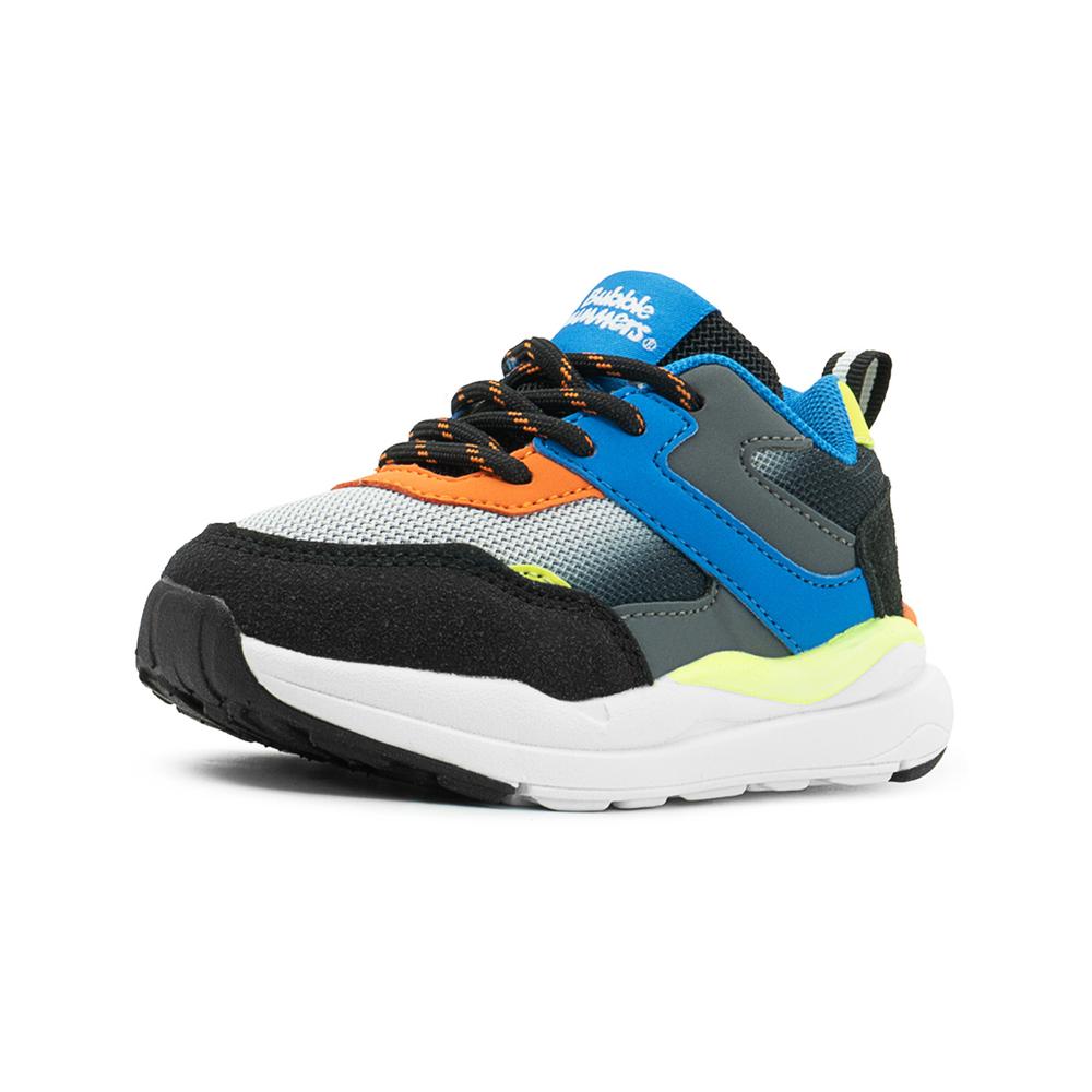 Foto 4 | Tenis Niño Bubble Gummers  Negro/rey Solid Antiderrapante Negro