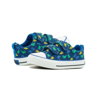 Foto 3 | Tenis Para Niño Choclo Bubble Gummers Dinosaurios Azul Verde Oscuro