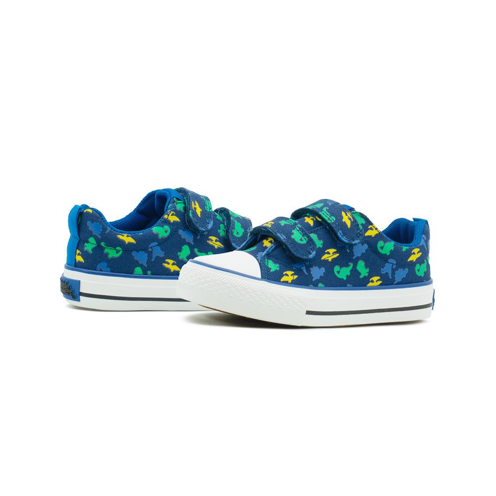 Foto 4 | Tenis Para Niño Choclo Bubble Gummers Dinosaurios Azul Verde Oscuro