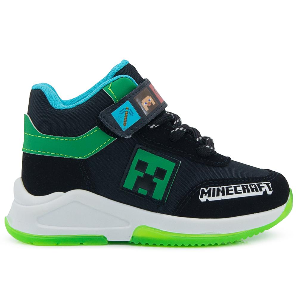 Foto 5 | Tenis Para Niño Videojuego Minecraft Creeper Antiderrapante Negro