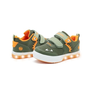 Foto 2 | Tenis Bubble Gummers Trebor Para Niño Doble Velcro Con Luces Verde