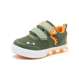 Foto 4 | Tenis Bubble Gummers Trebor Para Niño Doble Velcro Con Luces Verde