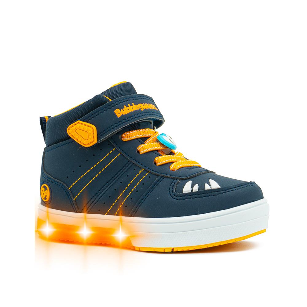 Foto 2 pulgar | Tenis Bubble Gummers Triceratops Para Niño Con Luces Velcro Azul Marino