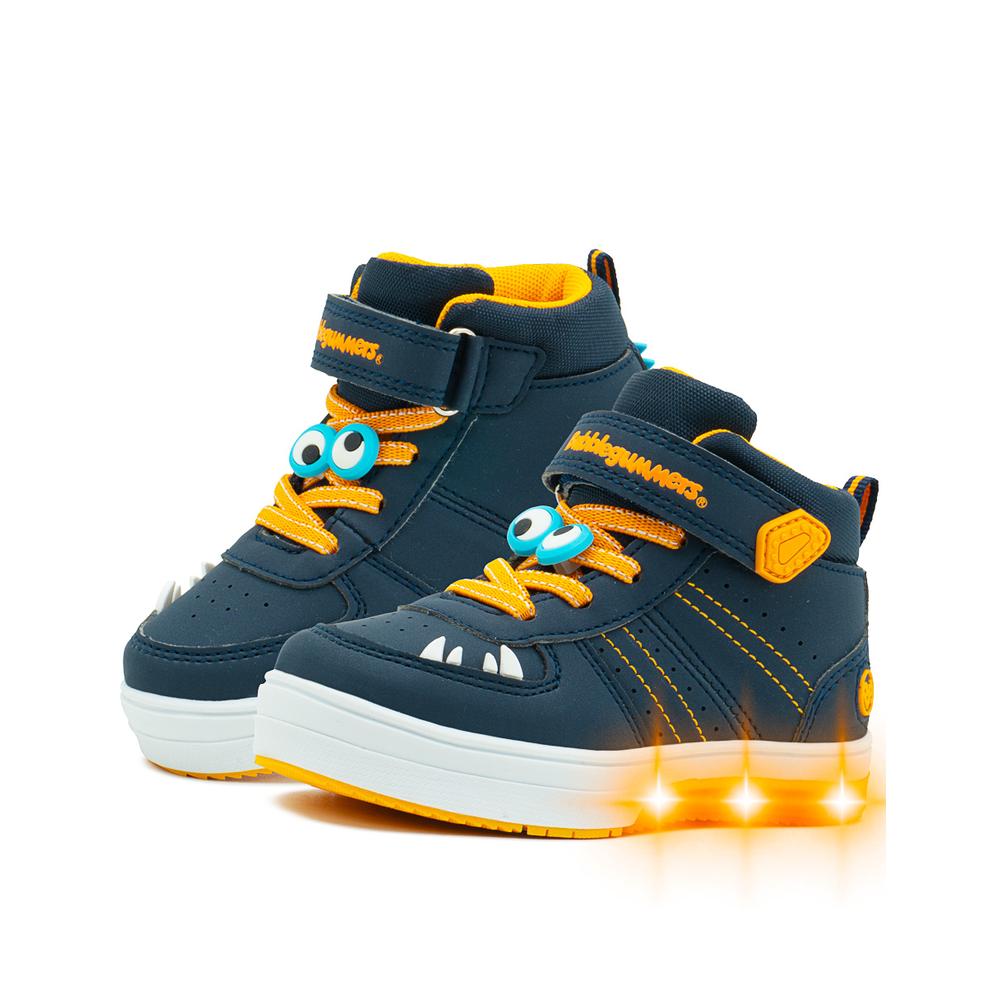 Foto 3 pulgar | Tenis Bubble Gummers Triceratops Para Niño Con Luces Velcro Azul Marino