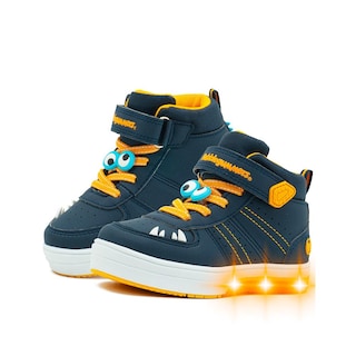 Foto 2 | Tenis Bubble Gummers Triceratops Para Niño Con Luces Velcro Azul Marino