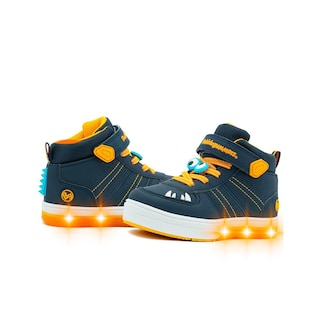 Foto 3 | Tenis Bubble Gummers Triceratops Para Niño Con Luces Velcro Azul Marino