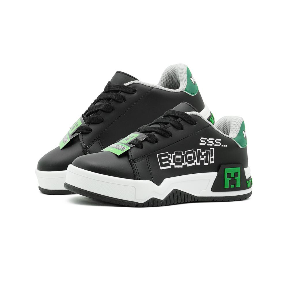 Foto 3 pulgar | Tenis Yuyin Para Niño Creeper Minecraft Antiderrapante Casual Negro