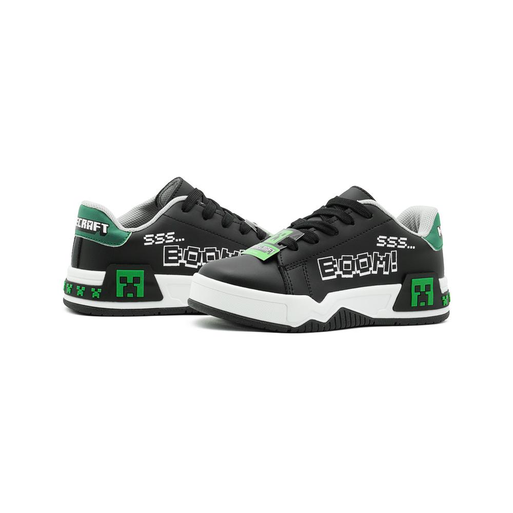 Foto 4 pulgar | Tenis Yuyin Para Niño Creeper Minecraft Antiderrapante Casual Negro