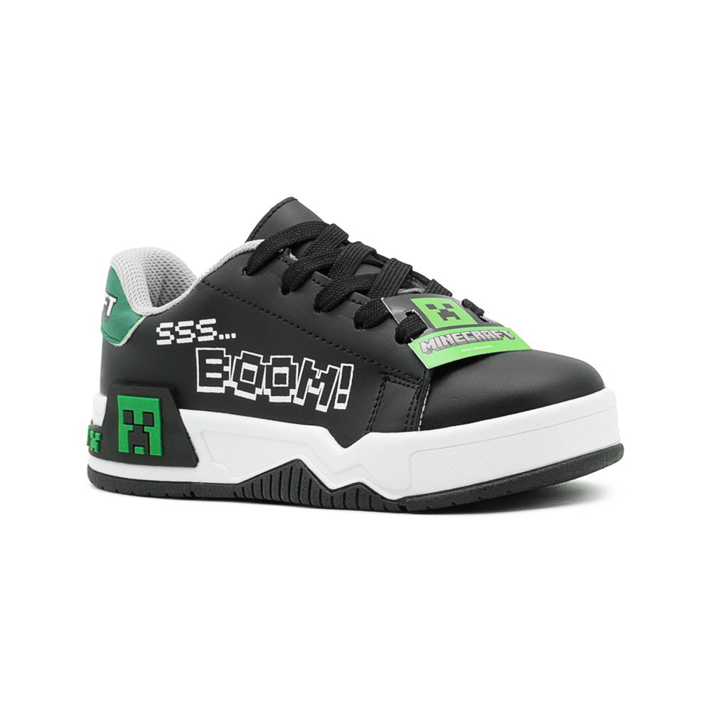 Foto 6 pulgar | Tenis Yuyin Para Niño Creeper Minecraft Antiderrapante Casual Negro