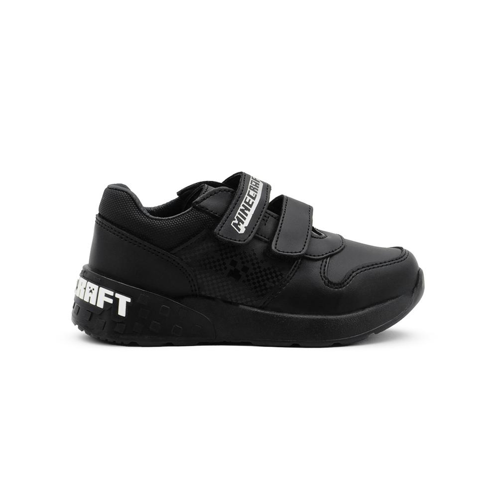 Foto 2 pulgar | Tenis Escolar Para Niño Yuyin Minecraft Creeper Negro Negro