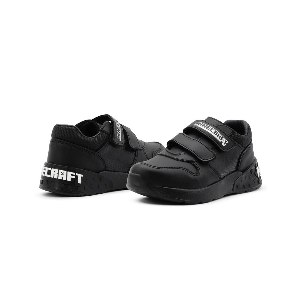 Foto 4 pulgar | Tenis Escolar Para Niño Yuyin Minecraft Creeper Negro Negro