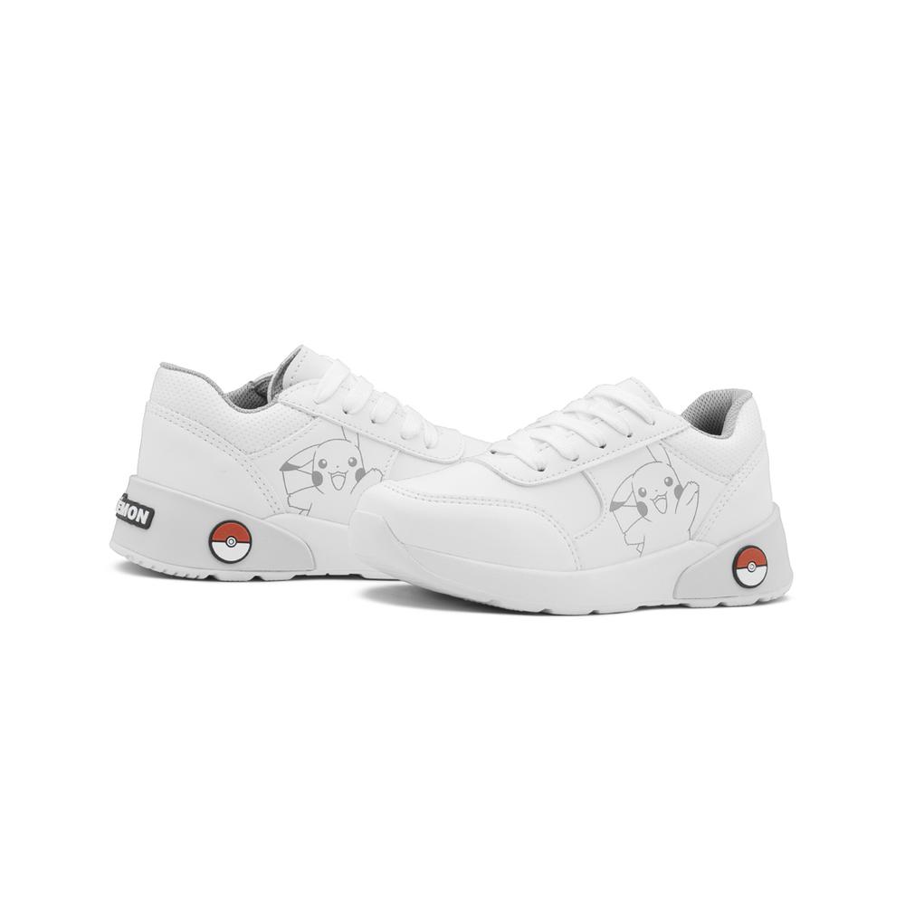 Foto 4 pulgar | Tenis Escolares Yuyin Para Niño Pokemon Picachu Casual Blanco