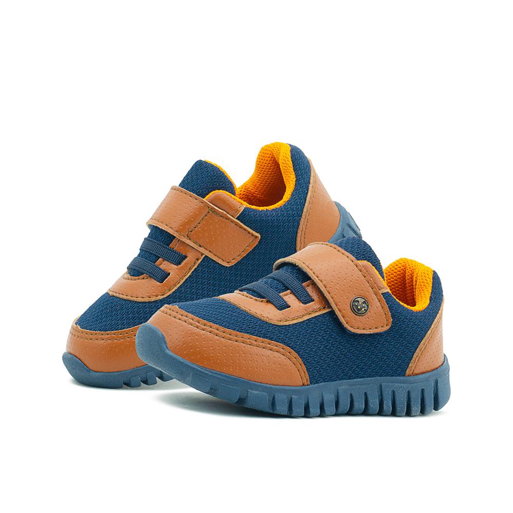 Foto 2 pulgar | Tenis Bubble Gummers  Para Niños Oscar Velcro Camel/marino Beige