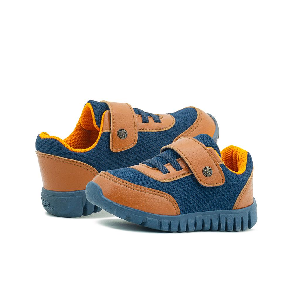 Foto 3 pulgar | Tenis Bubble Gummers  Para Niños Oscar Velcro Camel/marino Beige